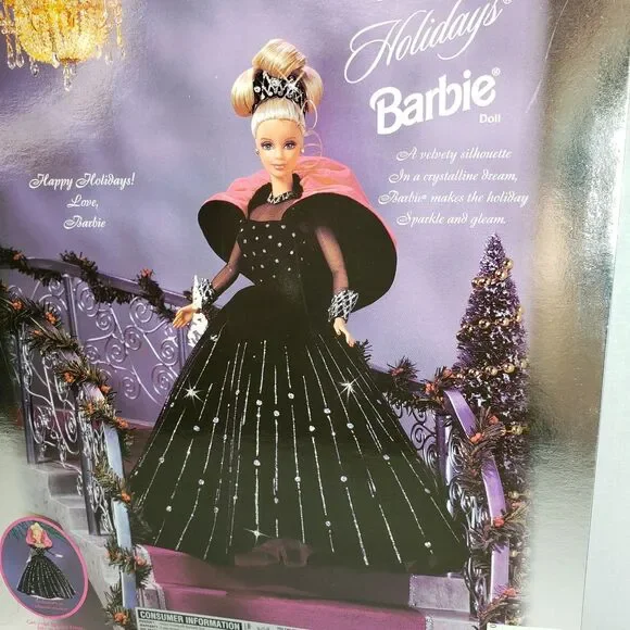 1998 Happy Holidays Special Edition Barbie Doll Box Misprint On Back NRFB 20200